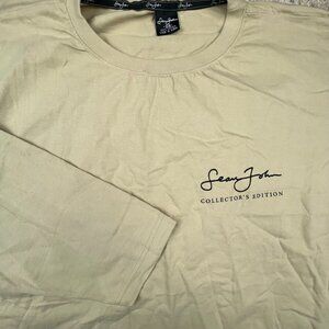 Vintage Sean John Collector’s Edition Long Sleeve Shirt Beige 3XB Big Cotton